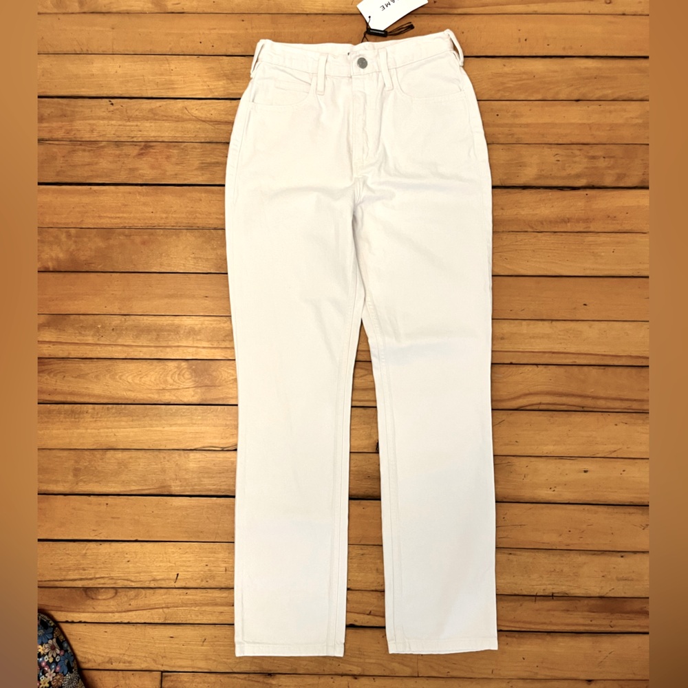Frame Denim Women's Straight Leg Jeans in White